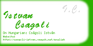 istvan csagoli business card